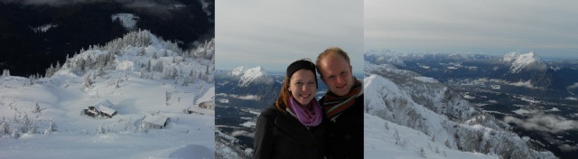 Pictures taken from the top of the Untersberg. In the middle: Sarah and me.
